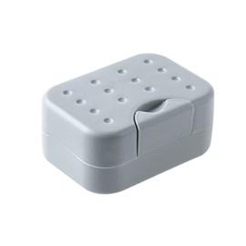 Plastic Soap Case Box, 2pcs Travel Soap Dish Holder Modern Soap Dish Holder Easy Cleaning Soap Case for Bathroom, Shower and kitchen-Grey
