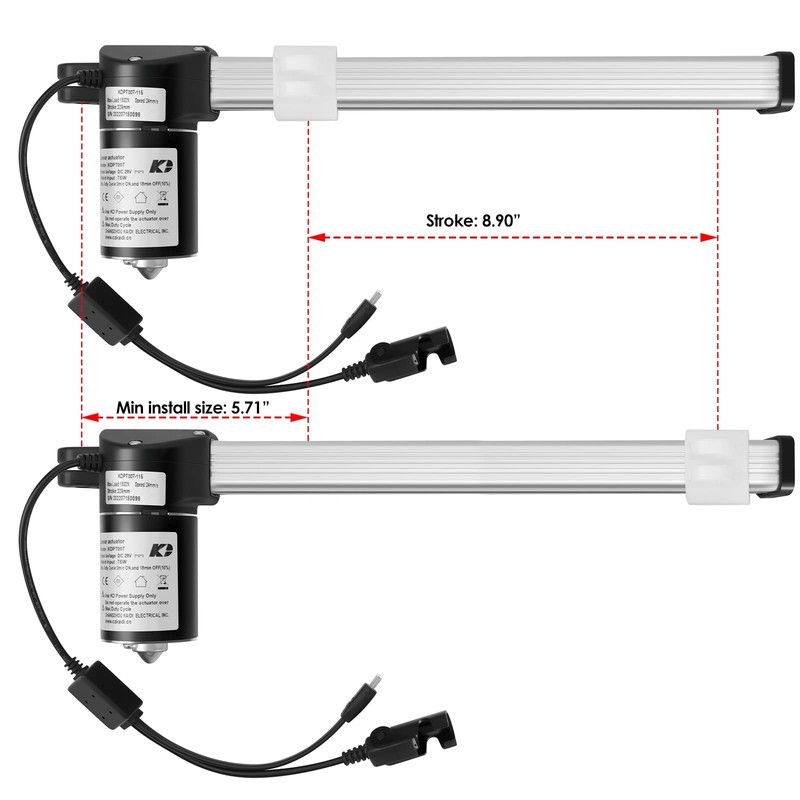 MineCtrl Kaidi Linear Actuator Model KDPT007-115 Lift Chairs Power Recliner