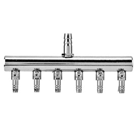 Pssopp Fish Tank Air Flow Splitter Stainless Steel Aquarium Air Control Valve Fish Tank Oxygen Distributor Aquarium Air Pump Accessories (6 Way)