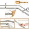 HOTOZON 1 Inch Heavy Duty Double Bay Window Curtain Rod,36-72