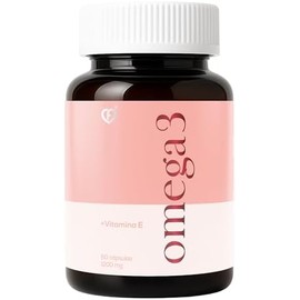 CARO FIT  Omega 3 Puro de Salmón de Alta Potencia 2400 mg - 1740 mg EPA y DHA mas Vitamina E  Cápsulas Blandas Sin Olor para Salud Cardiovascular y