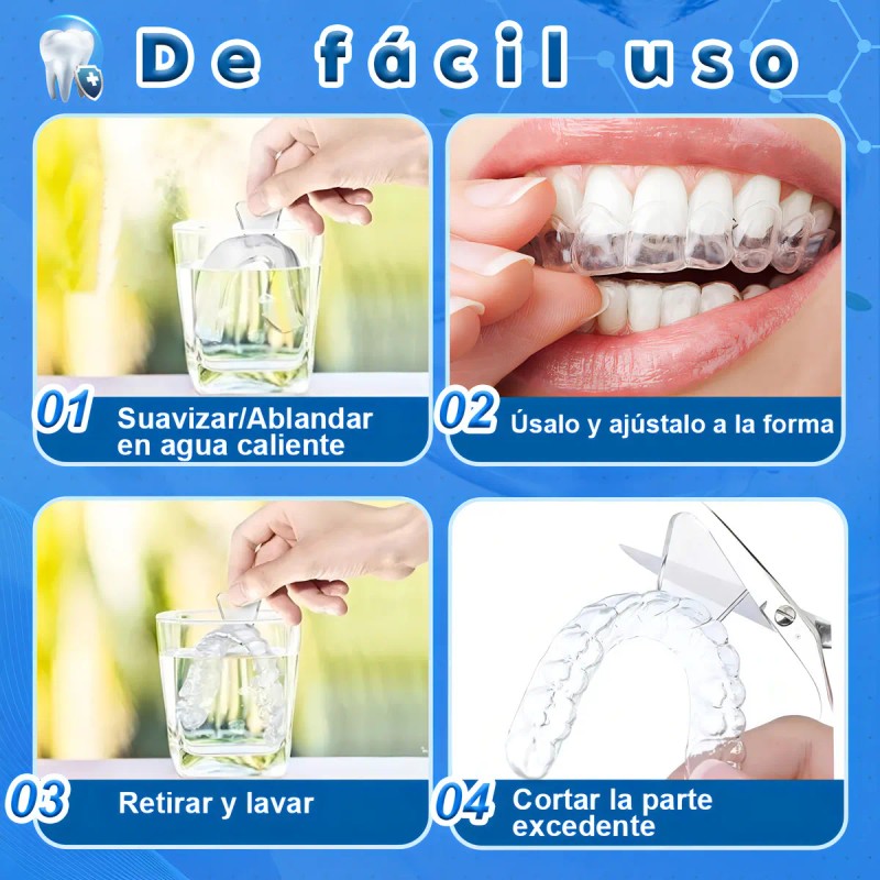 Guarda Bruxismo Set 4 Unidades - Protectores Nocturnos Anti-estrés Y