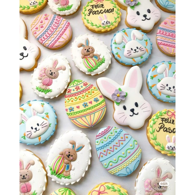Easter Cookie Cutters, 4pcs Holiday Themed Cutter Carrot Egg Bunny