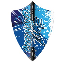 RED DRAGON Luke Humphries World Champion Blue and White Freestyle Dart Flights 3 Sets Per Pack (9 Dart Flights in total)