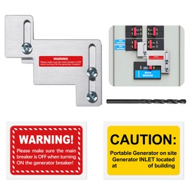 ACANORA Generator Interlock Kit for Eaton Cutler Hammer Challenger BR Series 150 and 200 Amp Panels, 1 1/4 to 1 1/2 Inches Spacing, Brushed Nickel