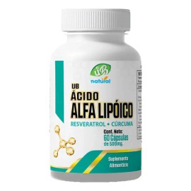Ub Ácido Alfa Lipoico - Cúrcuma - Resveratrol - 60 Cap Sabor Na