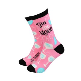 Sock Therapy Smiling Faces MAKING SMILES SINCE 2001 Bamboo Breathable Women's Socks - Gin The Mood