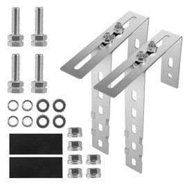 Adjustable Balcony Bracket for Solar Panels, Pack of 2 Solar Balcony Power Plant Brackets, Balcony Hook Set, Solar Panel Holder, No Drilling Required for Solar Panel Balcony Landing, Stainless Steel