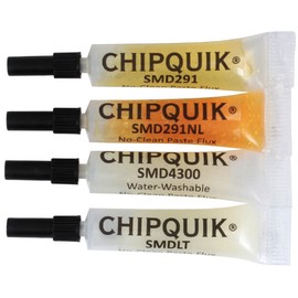 Chip Quik SMDST2CC4 Tack Flux in 2cc Squeeze Tubes Sample Pack of 4 Different Fluxes