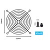 Easycargo 2pcs 120mm Fan Grill Guard Black with Screws
