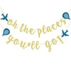 Oh The Places You'll Go Banner, baby shower, cumpleaños, pancarta