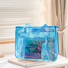 Holographic Clear Beach Bag with Zipper -13.78 x 10.6 x