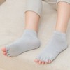 Non-slip Pilates Yoga Socks Open Toe Socks Non-slip Type B Deep Gray 4ea