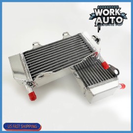 Work Auto Rad Left & Right Radiator Fits Honda 2004-2009 CRF250R/ 2004-2017 CRF250X Aluminum