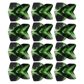 YOKIVE 12 Pcs Dart Flights, Outdoor Standard Darts Accessory Replacements Parts | Soft Tips Steel Tips (Black, Green)