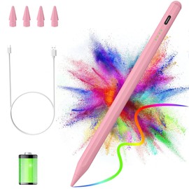 Stylus Pen for pad 2018-2023 with Palm Rejection, Magnetic Stylus Pen, Active Pencil for Pad 10/9/8/7/6 Generation, Pad Pro 11/12.9 inch, Pad Air 5/4/3 Gen, Pad Mini 6/5 Gen (Pink)