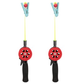 Jingyig Crab Fishing Rod, Mini 2pcs Portable Rod and Reel Combo, Fishing Rod, for Ice Fishing Crab Catching Shrimp Children Fishing