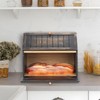 HOMEKOKO Double Layer Large Bread Box for Kitchen Counter, Retro