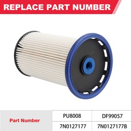 VW Fuel Filter Fits for Passat 2012-2014 2.0L Diesel Engine Volkswagen TDi Fuel Filter Replaces# PU8008 7N0127177 DF99057 7N0127177B