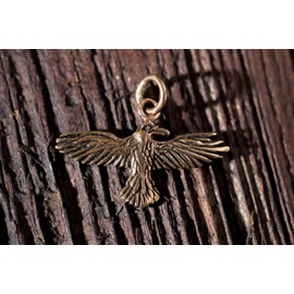 Windalf Jewellery Pendant Hugin 2.7 cm Small Raven Bronze, Bronze