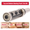 lnsert Carbide Top & Bottom Bearing Flush Trim Router Bit