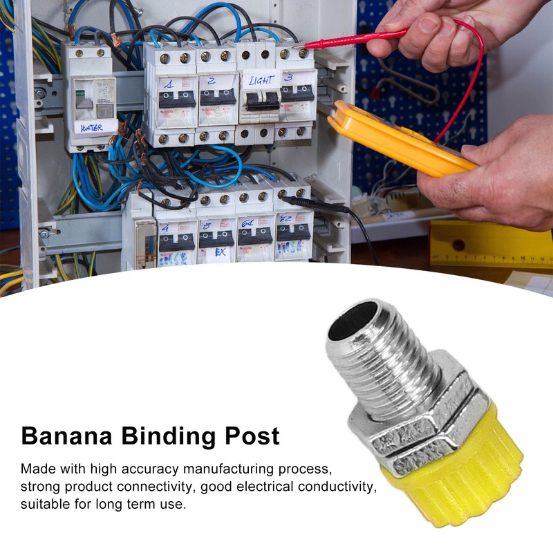 100Pcs 4mm Banana Plug Socket Binding Post Wire Connector Terminal