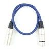 4x Adam Hall Cables K3MMF005 0BLU Microphone Cable 0.5 m