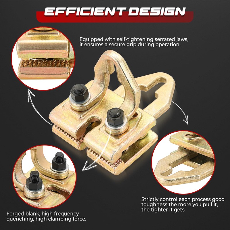 NATGAI Right Angle Auto Body Pull Clamp | 5 Ton