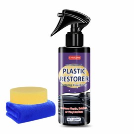 CYTITZHN Black Plastic Restorer for Cars - Ceramic Trim Coating Restores Faded Black Trim, Vinyl & Rubber | UV Protection & Deep Shine Polish | Long-Lasting Flexibility Renewal (5oz/150ml)