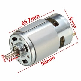 DC 775 Motor 12V-36V 24V 3500-9000RPM 775 Motor Ball Bearing Large Torque High Power Low Noise DC Motor for Electrical Tools