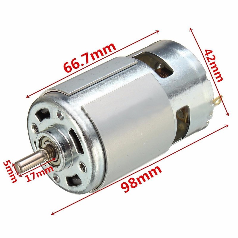 DC 775 Motor 12V-36V 24V 3500-9000RPM 775 Motor Ball Bearing