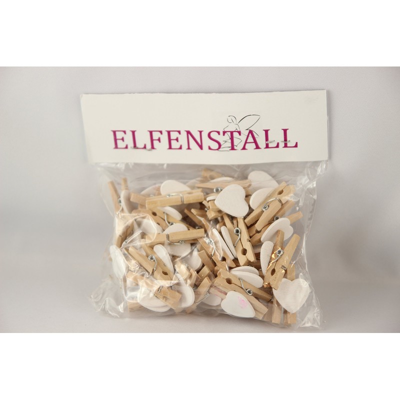 Elfenstall Small Mini Wooden Clothes Pegs / Wooden Pegs /