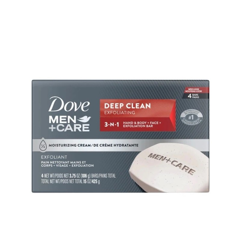 4 Dove Men Care Bar Hand Body Face Exfoliating 3.75