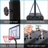 FCH Poolside Basketball Hoop, Adjustable Height 45"-53" Swimming Pool Basketball