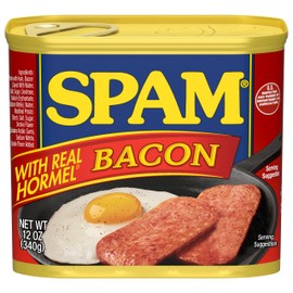 Spam with Real Hormel Bacon Luncheon Meat 12 oz (Pack of 12)