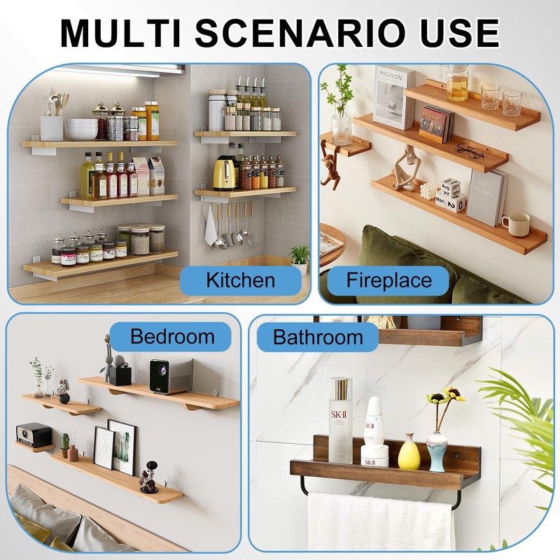 EXLECO Invisible Wall Shelf Brackets Diameter 10 x 100 mm