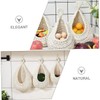 LABRIMP 1set Handwoven Teardrop Hanging Basket for Fruits and Vegetables