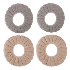 CoscosX 4Pcs Toilet Seat Cover Pads Washable Toilet Seat Cushion Mat Winter Pumpkin Toilet Seat Lid Cover Bathroom Stretchable Toilet Seat Cushioned Cloth Retaining Ring Universal Fit Machine Washable