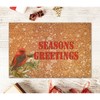 SILYHEART Seasons Greeting Coir Doormat Winter Mistletoe Bird Nut Rug
