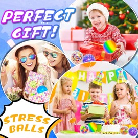 6pcs Stress Balls for Kids & Adults, Squishy Anti Stress Ball Fidget Toys, Sensory Squeeze Ball Toys Squish Ball, Anxiety Relief Squeeze Ball Fidget Toy for Autism Party Favors Gifts
