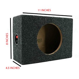 2X Audiotek CA-65CB 6.5- Inch Vented Speaker Box Enclosure Carpet Texture Terminal Cup High Quality Product for Great Audio Medium-Density Fibreboard Sturdy Construction -Pair