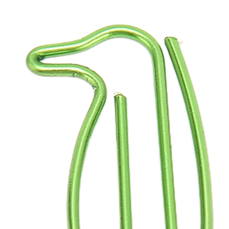 100Pcs Paper Clips Cute Unique Penguin Shape Electroplating Process Lightweight