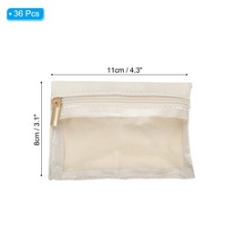 PATIKIL Travel Jewelry Pouches, 36 Pcs Soft Portable Small Flannel Jewelry Bags Organizer with Zipper for Earrings Necklace Bracelets Storage Travel, Grey, 4.3" x 3.1"