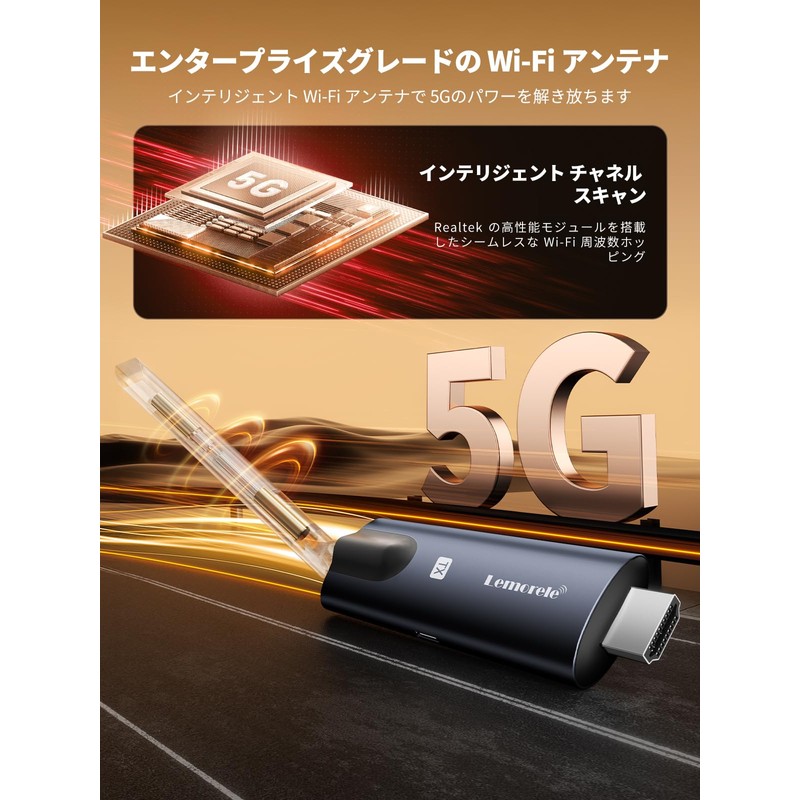 Lemorele Wireless HDMI Transmitter and Receiver Set, 1 x Transmitter