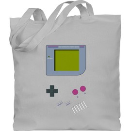 Shirtracer - Nerd gifts - Gameboy - fabric bag made of cotton jute bag long handle, 1 Light Grey, Einheitsgröße