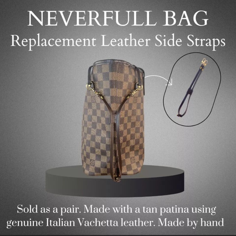 "Handmade" Neverfull MM And GM Bag Pair of Vachetta Leather