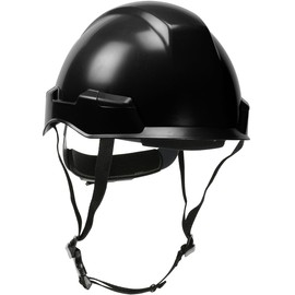 Rocky™Industrial Climbing Helmet with MIPS® Technology, Polycarbonate/ABS Shell, Hi-Density Foam Impact Liner, Nylon Suspension, Wheel Ratchet Adjustment and 4-Point Chin Strap, Black