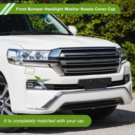 HOPESPANNER Front Right Side Bumper Headlight Washer Nozzle Cover Cap for Toyota Land Cruiser 2013-2015 White Bumper Trim Nozzle Cover 1 Pc