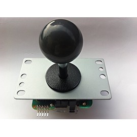 Sanwa JLF-TP-8YT-SK OEM Gray Ball Handle Arcade Joystick 4 and 8 Way Adjustable (Mad Catz SF4 Tournament Joystick Compatible)