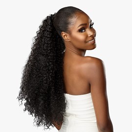 Sensationnel Lulu Pony Tail Drawstring - Cici High Heat Synthetic Yaki Ponytail or Up Do Hair Wig Piece (T2/27)